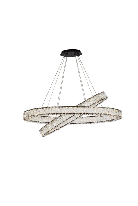 Large Chandeliers Glass Shade by Elegant Lighting ( 173 | 3503D40BK Monroe ) 
