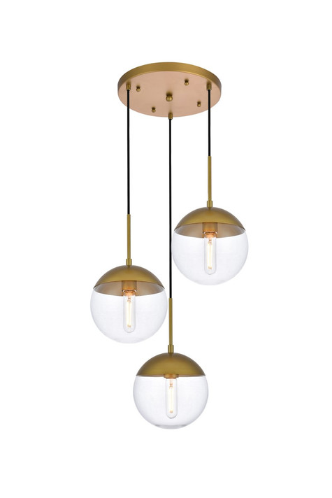 Mini Pendants 3 Light Cluster by Elegant Lighting ( 173 | LD6073BR Eclipse ) 