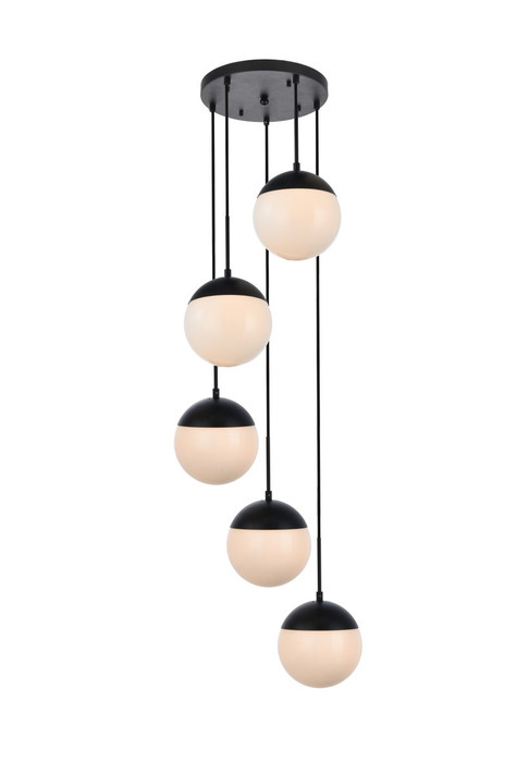 Pendants Multi-port/Cascade by Elegant Lighting ( 173 | LD6074BK Eclipse ) 