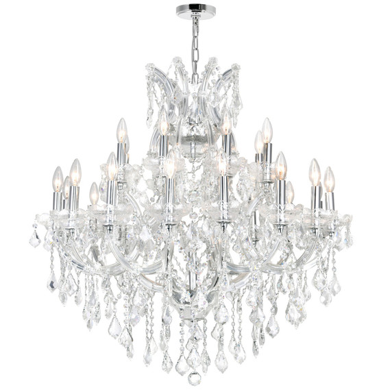 Large Chandeliers Candle by CWI Lighting ( 401 | 8318P36C-25 (Clear) Maria Theresa ) 