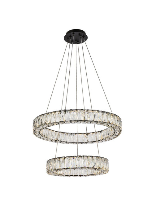 Pendants Glass Down by Elegant Lighting ( 173 | 3503G24BK Monroe ) 