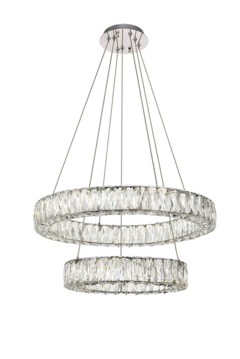 Mid. Chandeliers Ring/Halo by Elegant Lighting ( 173 | 3503G24C Monroe ) 