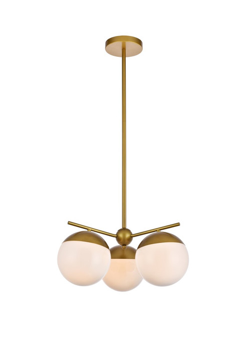 Mid. Chandeliers Glass Down by Elegant Lighting ( 173 | LD6132BR Eclipse ) 