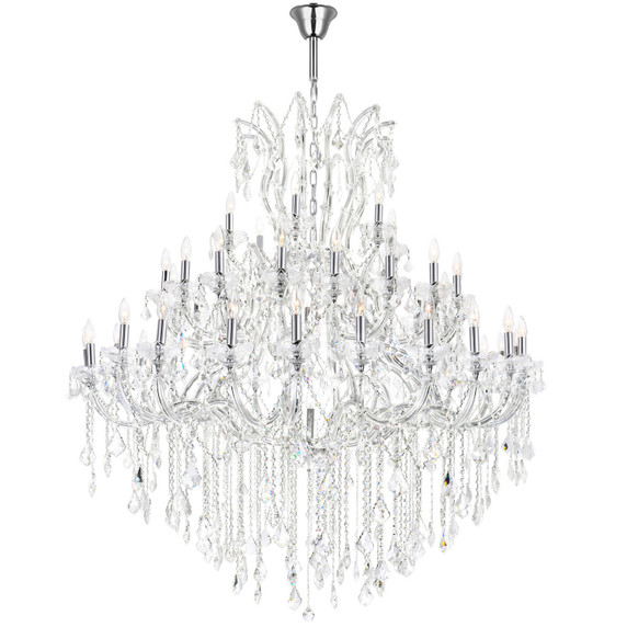Large Chandeliers Candle by CWI Lighting ( 401 | 8318P60C-49 (Clear)-A Maria Theresa ) 