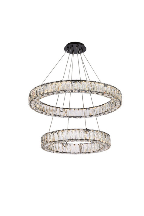Pendants Glass Down by Elegant Lighting ( 173 | 3503G28BK Monroe ) 