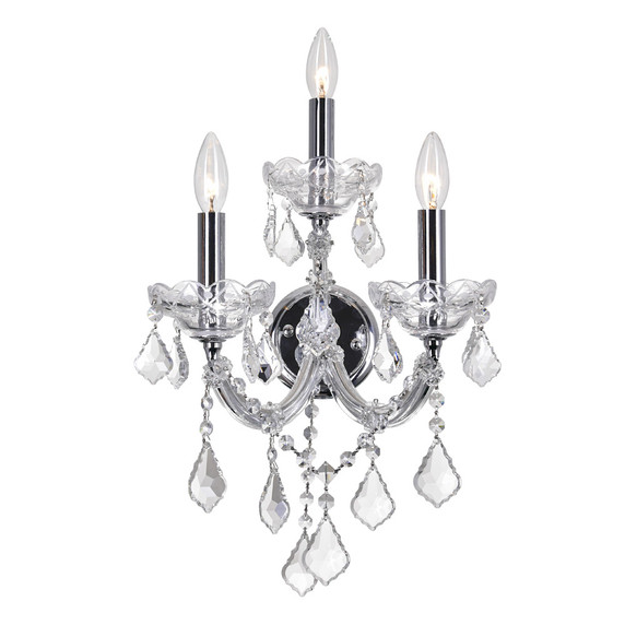 Sconces Triple Candle by CWI Lighting ( 401 | 8318W12C-3 (Clear) Maria Theresa ) 