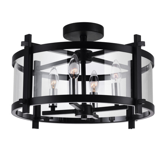Semi-Flush Mts. Cage by CWI Lighting ( 401 | 9827C18-4-101 Miette ) 