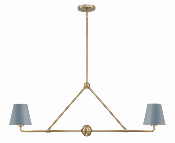 Linear/Island 2 Light Bar by Crystorama ( 60 | XAV-B9302-VG-BL Xavier ) 