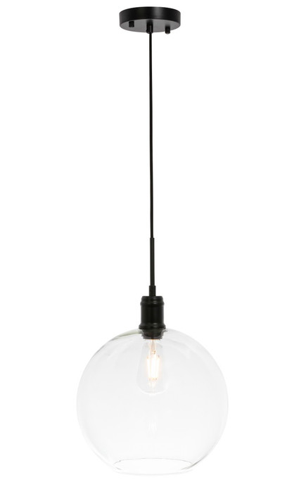 Pendants Glass Down by Elegant Lighting ( 173 | LD6207BK Emett ) 