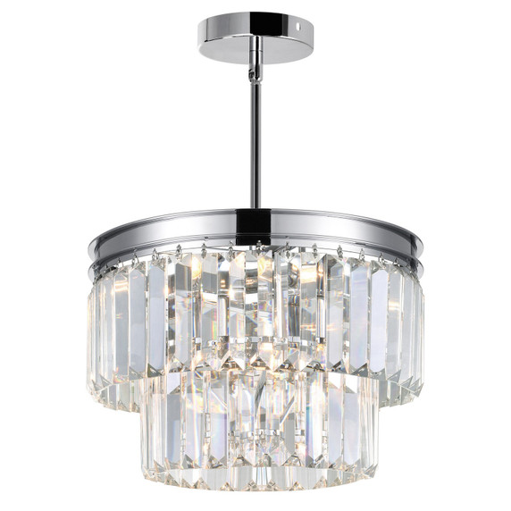 Mini Chandeliers Glass Shade by CWI Lighting ( 401 | 9969P8-5-601 Weiss ) 