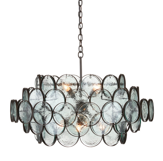 Mid. Chandeliers Glass Down by Currey and Company ( 142 | 9000-0880 Galahad Collection ) 
