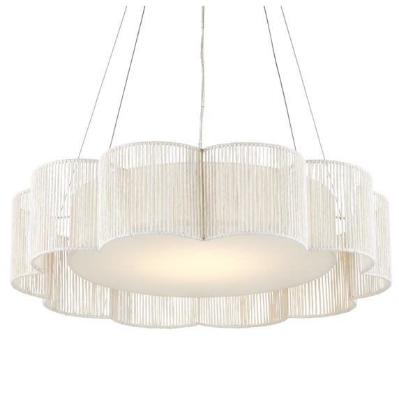 Mid. Chandeliers Drum Shade by Currey and Company ( 142 | 9000-0923 Ancroft White Chandelier ) 