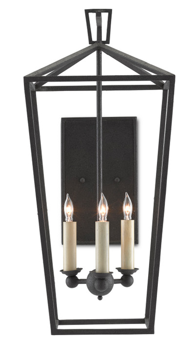 Sconces Triple Candle by Currey and Company ( 142 | 5000-0169 Denison Collection ) 