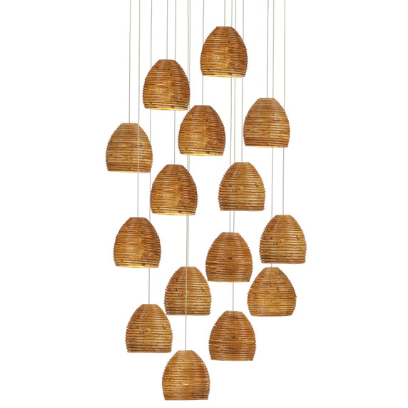 Pendants Multi-port/Cascade by Currey and Company ( 142 | 9000-1001 Beehive Collection ) 