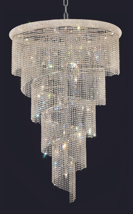 Large Chandeliers Glass Shade by Elegant Lighting ( 173 | V1801SR48C/RC Spiral ) 