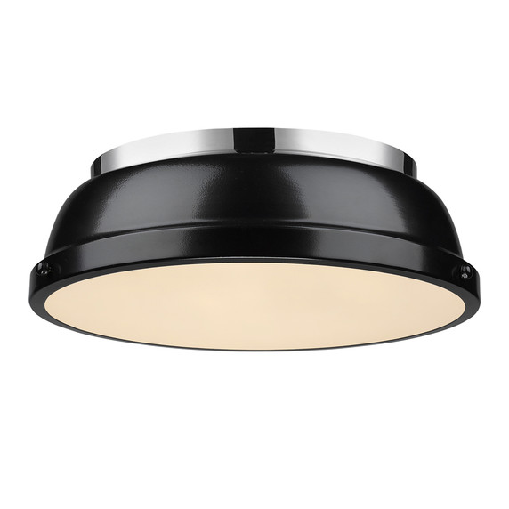 Flush Mounts Bowl Style by Golden ( 62 | 3602-14 CH-BK Duncan ) 