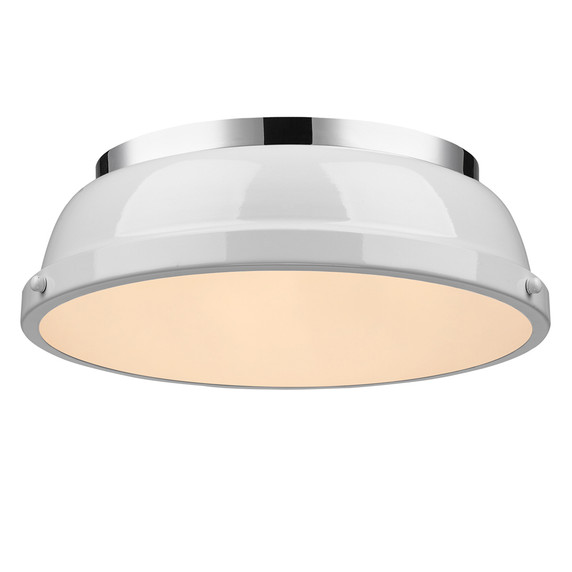 Flush Mounts Bowl Style by Golden ( 62 | 3602-14 CH-WH Duncan ) 