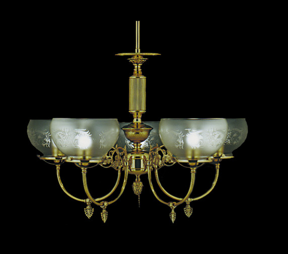 Mid. Chandeliers Glass Up by Framburg ( 8 | 7525 PB Chancery ) 