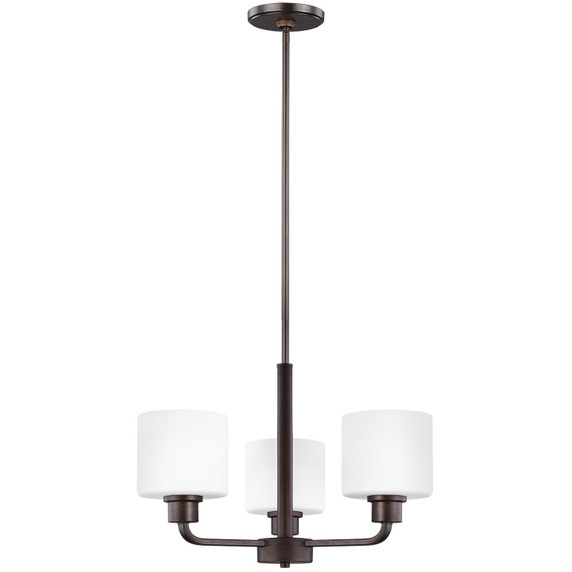 Mini Chandeliers Glass Shade by Generation Lighting ( 1 | 3128803EN3-710 Canfield ) 