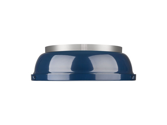 Flush Mounts Metal Shade by Golden ( 62 | 3602-14 PW-NVY Duncan ) 