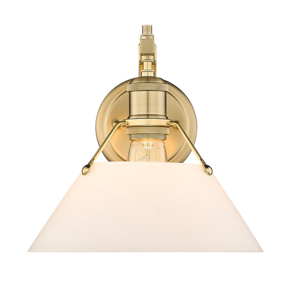 Sconces Single Glass by Golden ( 62 | 3306-1W BCB-OP Orwell ) 
