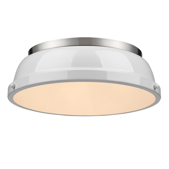 Flush Mounts Bowl Style by Golden ( 62 | 3602-14 PW-WH Duncan ) 