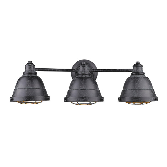 Bathroom Fixtures Three Lights by Golden ( 62 | 7312-BA3 BP Bartlett ) 