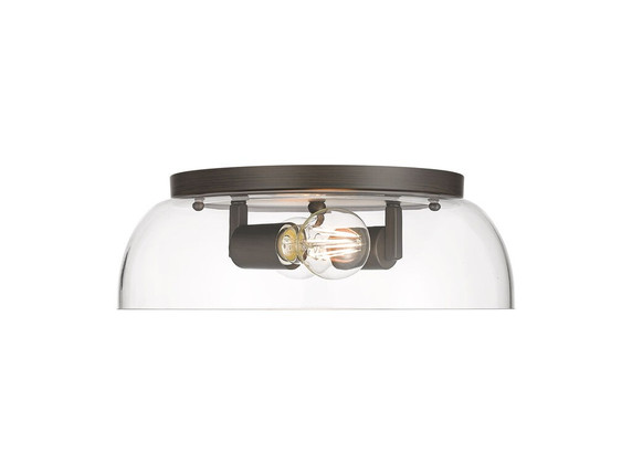 Flush Mounts Glass Down by Golden ( 62 | 3602-14 RBZ-CLR Duncan ) 