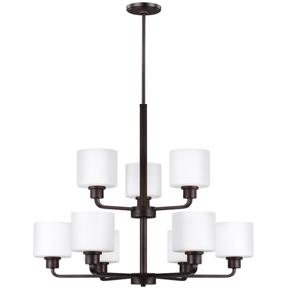 Mid. Chandeliers Glass Up by Generation Lighting ( 1 | 3128809EN3-710 Canfield ) 