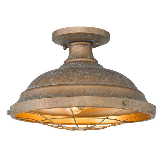 Semi-Flush Mts. Cage by Golden ( 62 | 7312-SF CP Bartlett ) 