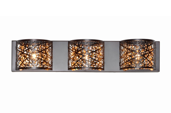 Bathroom Fixtures Three Lights by ET2 ( 86 | E21316-10BZ/BUL Inca ) 