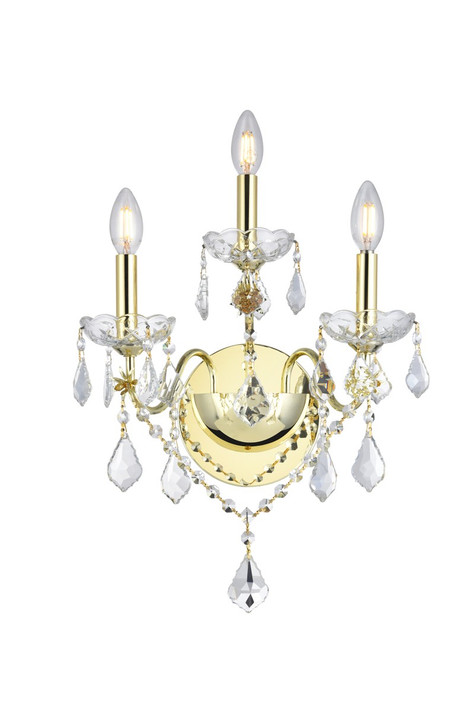 Sconces Triple Candle by Elegant Lighting ( 173 | V2015W3G/RC St. Francis ) 