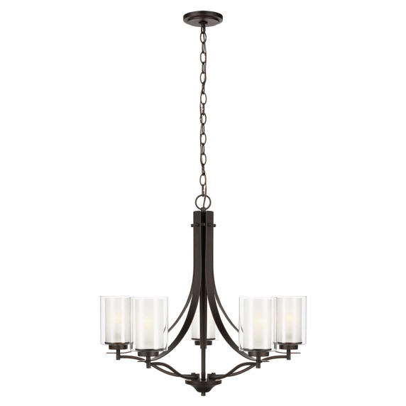 Mid. Chandeliers Glass Up by Generation Lighting ( 1 | 3137305EN3-710 Elmwood Park ) 