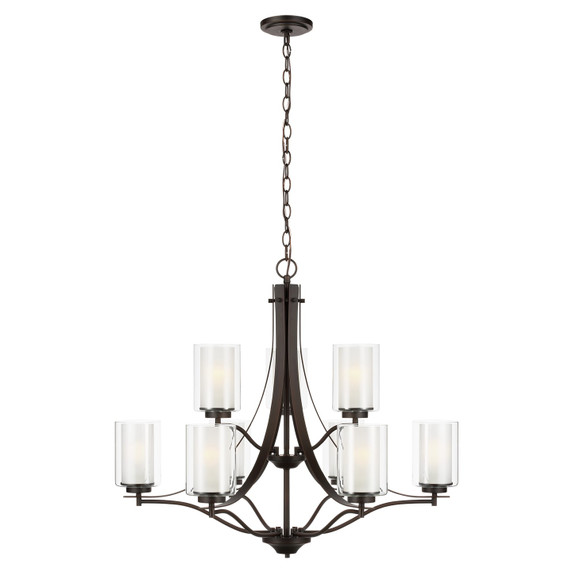 Mid. Chandeliers Glass Up by Generation Lighting ( 1 | 3137309-710 Elmwood Park ) 
