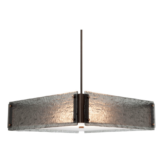 Pendants Drum Shade by Hammerton Studio ( 404 | CHB0044-23-CS-FG-001-E2 Textured Glass ) 