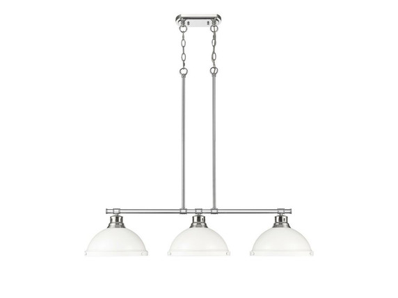 Linear/Island 3 Light Bar by Golden ( 62 | 3602-3LP PW-WHT Duncan ) 