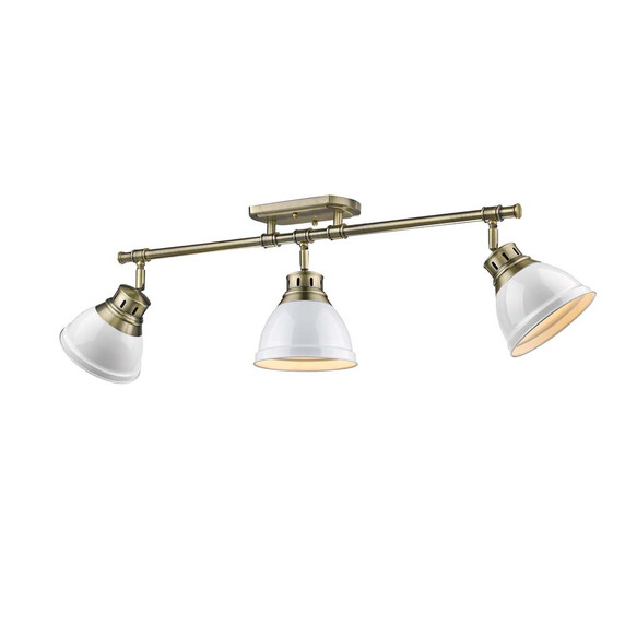 Semi-Flush Mts. Directional by Golden ( 62 | 3602-3SF AB-WH Duncan ) 