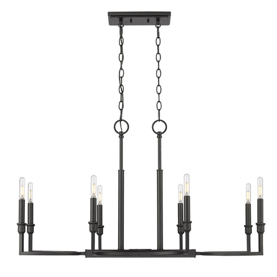 Mid. Chandeliers Candle by Golden ( 62 | 8209-LP BLK Ellyn ) 
