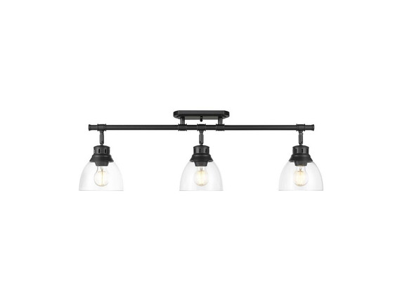 Semi-Flush Mts. Directional by Golden ( 62 | 3602-3SF BLK-CLR Duncan ) 