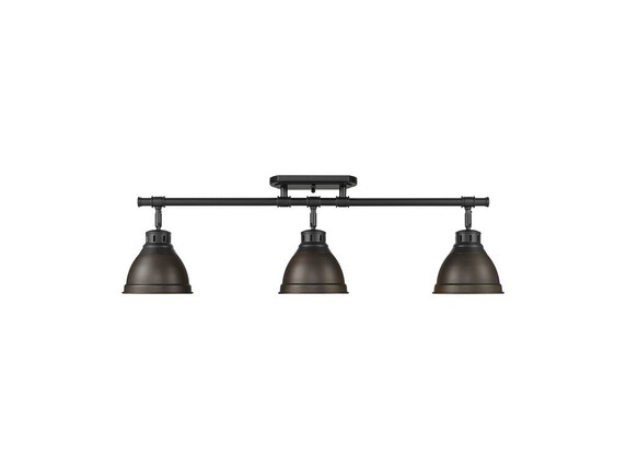 Semi-Flush Mts. Directional by Golden ( 62 | 3602-3SF BLK-RBZ Duncan ) 