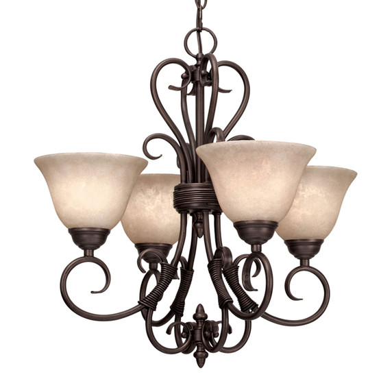 Mini Chandeliers Glass Shade by Golden ( 62 | 8606-GM4 RBZ-TEA Homestead ) 