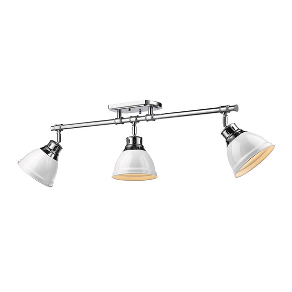 Semi-Flush Mts. Directional by Golden ( 62 | 3602-3SF CH-WH Duncan ) 