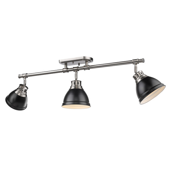 Semi-Flush Mts. Directional by Golden ( 62 | 3602-3SF PW-BLK Duncan ) 
