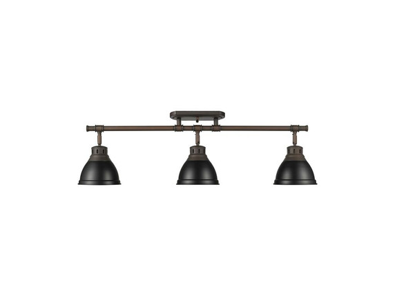 Semi-Flush Mts. Directional by Golden ( 62 | 3602-3SF RBZ-BLK Duncan ) 