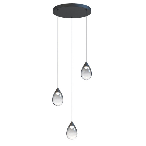 Mini Chandeliers Multi-Port/Cascade by ET2 ( 86 | E21563-142BK Dewdrop ) 
