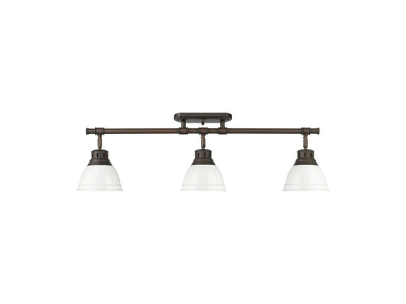 Semi-Flush Mts. Directional by Golden ( 62 | 3602-3SF RBZ-WH Duncan ) 