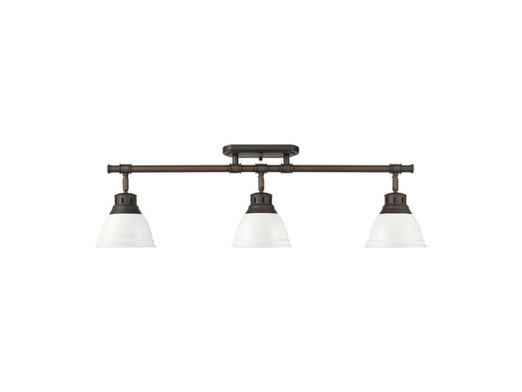 Semi-Flush Mts. Directional by Golden ( 62 | 3602-3SF RBZ-WHT Duncan ) 