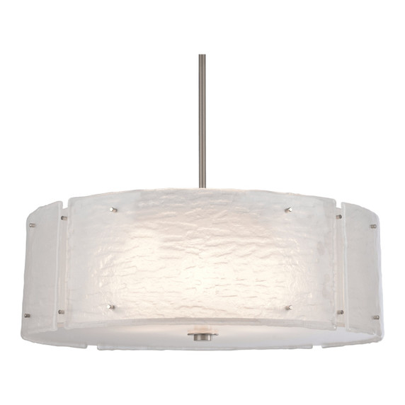 Pendants Drum Shade by Hammerton Studio ( 404 | CHB0044-24-FB-FS-001-E2 Textured Glass ) 