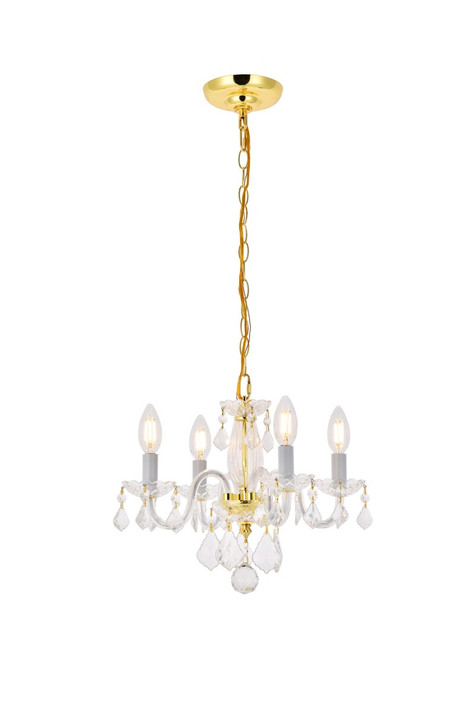 Mini Chandeliers Candle by Elegant Lighting ( 173 | V7804D15G/RC Rococo ) 