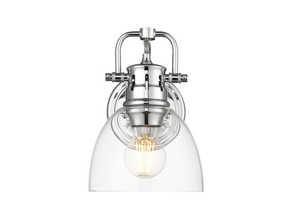 Sconces Single Glass by Golden ( 62 | 3602-BA1 CH-CLR Duncan ) 